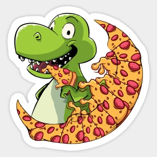 Dinosaur, Pizza, T Rex, Sticker